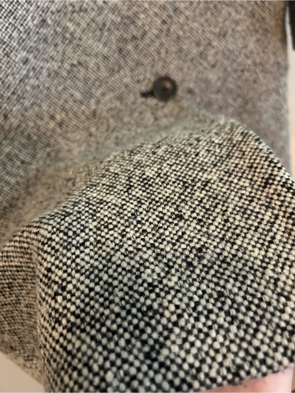 Banana Republic Gray Herringbone Pea Coat - Picture 11 of 11